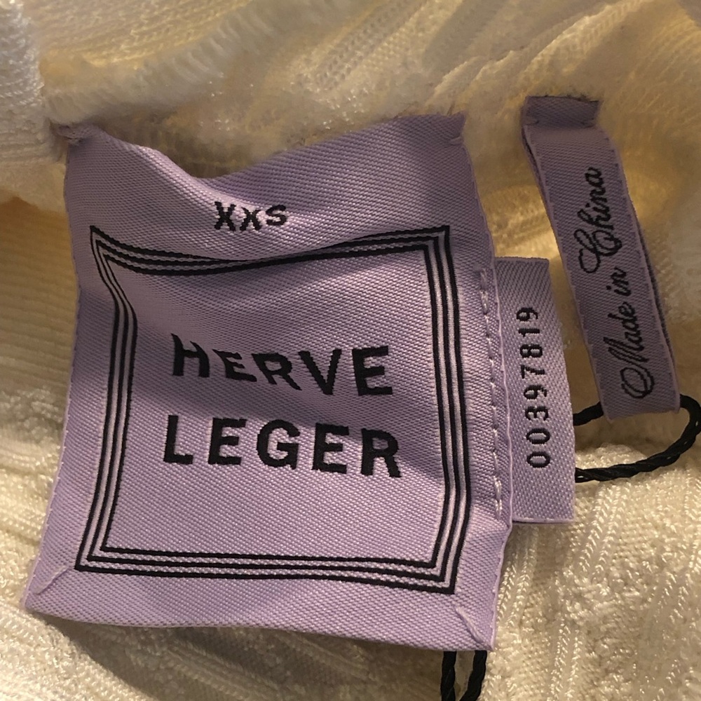 Hervé Léger Esti jacquard-effect bandage white gown - Picture 9 of 13